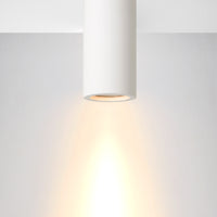 Lucide Gipsy loftspot, 1xGU10, 220-240V, IP20, Hvid gips, cylindrisk moderne design Ø7cm