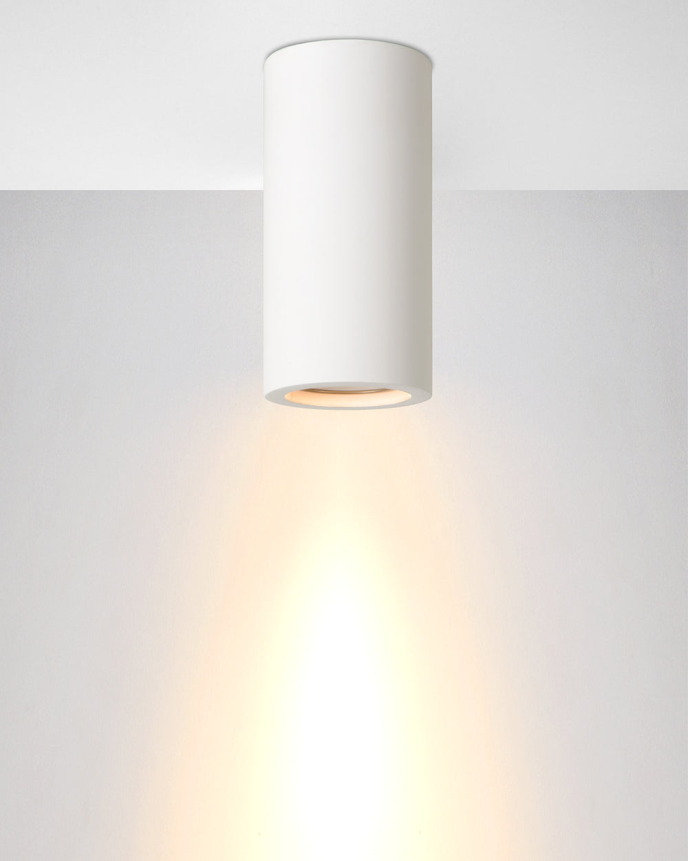 Lucide Gipsy loftspot, 1xGU10, 220-240V, IP20, Hvid gips, cylindrisk moderne design Ø7cm