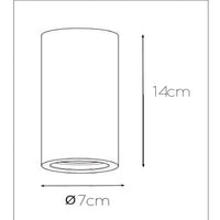 Lucide Gipsy loftspot, 1xGU10, 220-240V, IP20, Hvid gips, cylindrisk moderne design Ø7cm