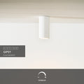 Lucide Gipsy loftspot, 1xGU10, 220-240V, IP20, Hvid gips, cylindrisk moderne design Ø7cm