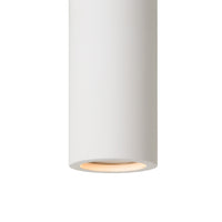 Lucide Gipsy loftspot, 1xGU10, 220-240V, IP20, Hvid gips, cylindrisk moderne design Ø7cm