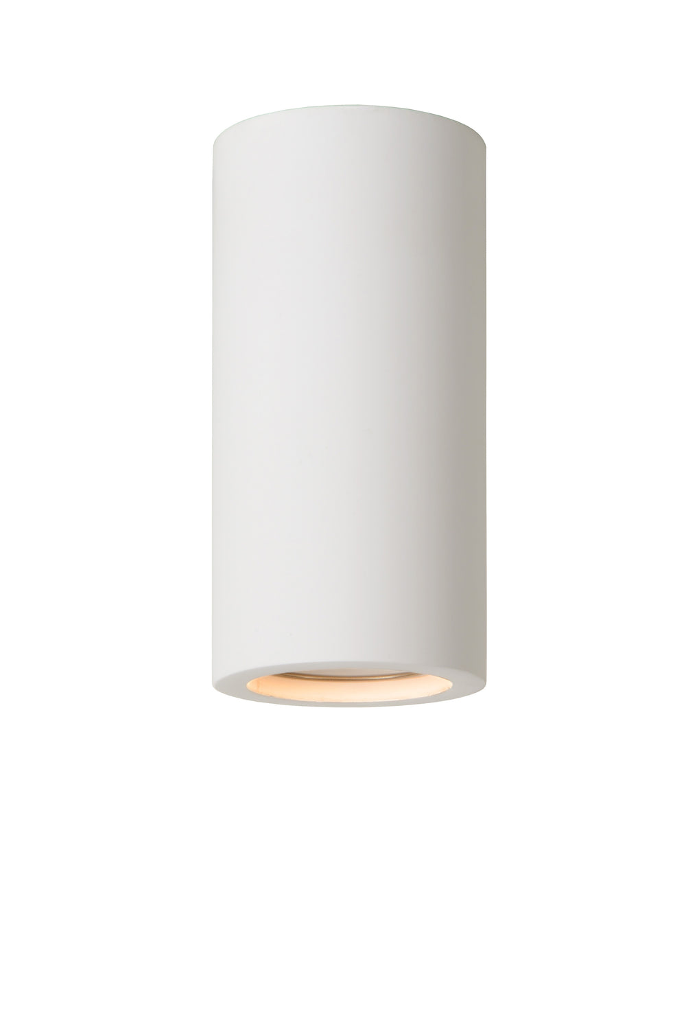 Lucide Gipsy loftspot, 1xGU10, 220-240V, IP20, Hvid gips, cylindrisk moderne design Ø7cm