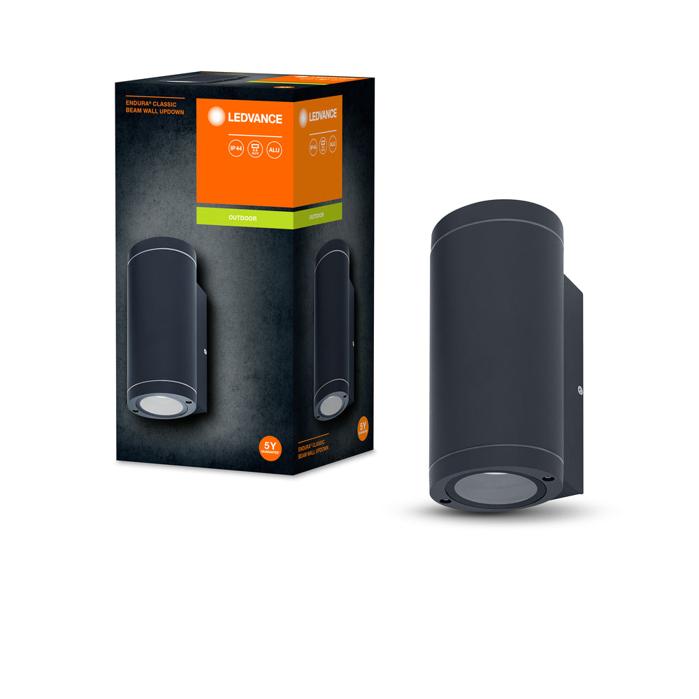 Ledvance ENDURA BEAM Væg UpDown Lampe GU10, 2x35W, IP44 Udendørs Overflademontering, Mørkegrå Aluminium