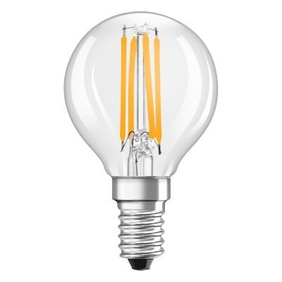 Klassisk LED E14 pære filament klar 4W 470 lumen 2700K meget varm hvid erstatter 40W