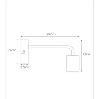 Lucide SCOTT væglampe, metal vintage design, 1xE27, maks. 40W, IP20, Mat Sort