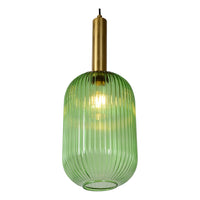 Lucide MALOTO loftslampe, vintage oval metal og glas, E27 fatning, maks. 40W, IP20, grøn bronzefinish
