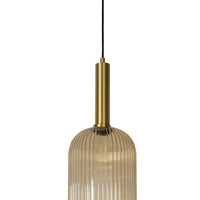 Lucide MALOTO vintage pendant light, 1xE27, 40W max, amber glass, bronze finish, height adjustable, IP20