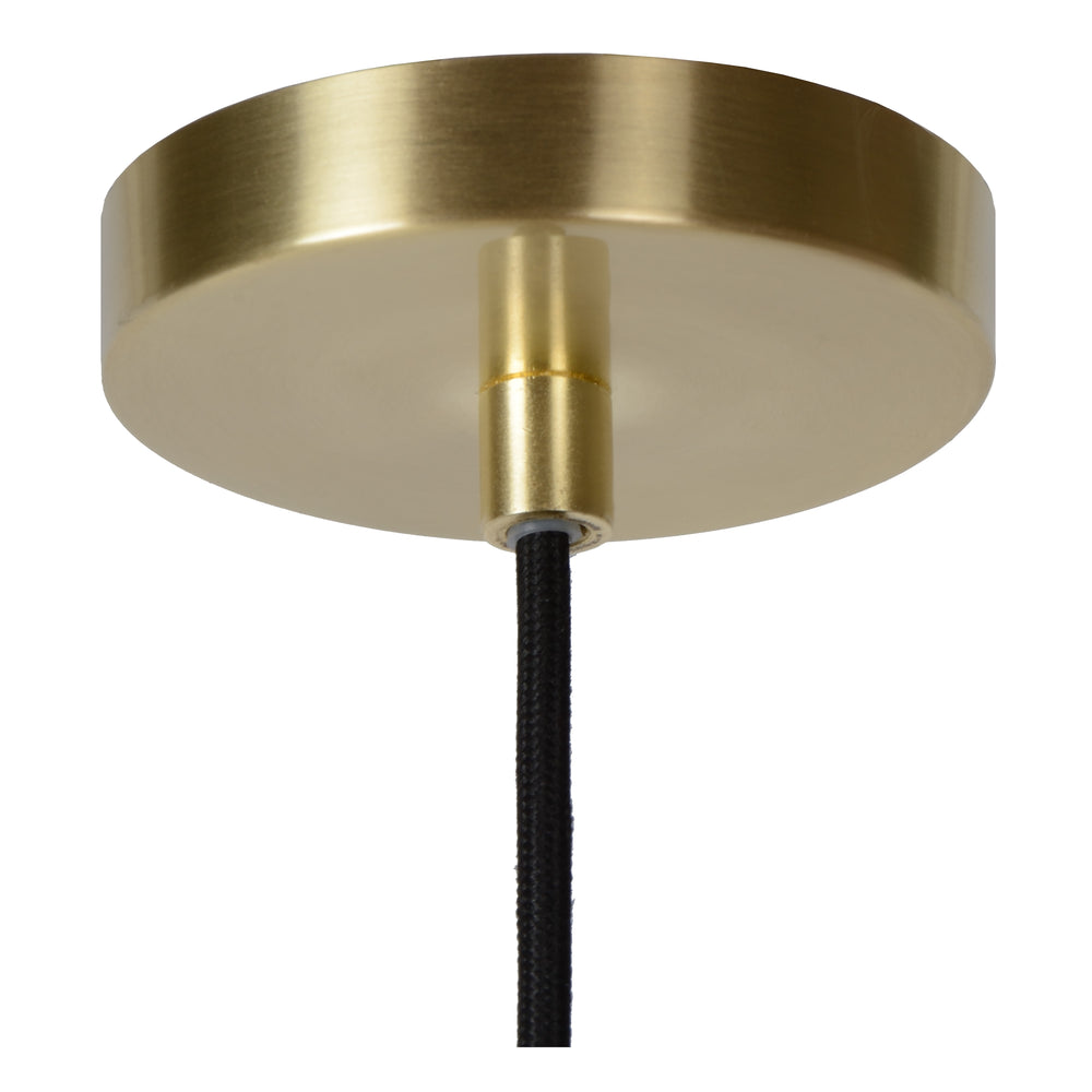 Lucide TYCHO vintage hanging lamp, 6xG9 sockets, sand brass with smoking glass, Ø25.5cm, height adjustable, IP20