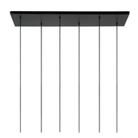 Lucide JOANET hanging lamp, 6xE27 sockets, bronze with fumé glass, modern rectangular design, IP20, 1320mm