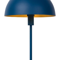 Lucide SIEMON bordlampe Blå, 1xE14 fatning, 25cm stålskaerm, moderne svampedesign, IP20 indendørs brug