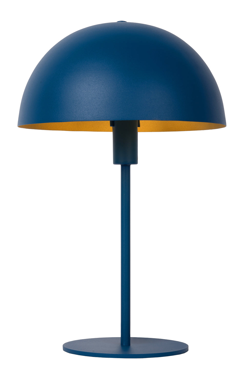 Lucide SIEMON bordlampe Blå, 1xE14 fatning, 25cm stålskaerm, moderne svampedesign, IP20 indendørs brug