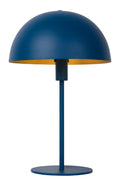 Lucide SIEMON bordlampe Blå, 1xE14 fatning, 25cm stålskaerm, moderne svampedesign, IP20 indendørs brug