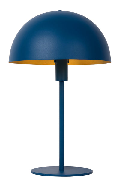 Lucide SIEMON bordlampe Blå, 1xE14 fatning, 25cm stålskaerm, moderne svampedesign, IP20 indendørs brug