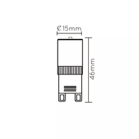 Lucide G9 LED lampe Ø1.5cm dæmpbar 2700K hvid 3.5W 1x nyttig lumen CRI 80