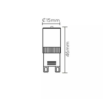 Lucide G9 LED lampe Ø1.5cm dæmpbar 2700K hvid 3.5W 1x nyttig lumen CRI 80