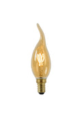 Lucide CT35 LED filament candle bulb E14 3W 2200K dimmable Amber glass 165 lumens IP20 vintage style