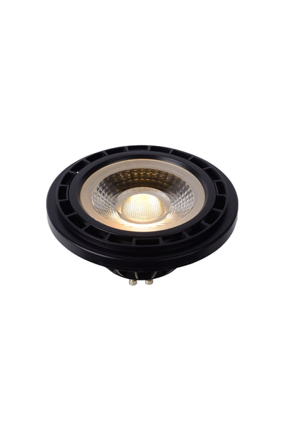 Lucide LED GU10 12W 230V dæmp til varm lampe 2200K-3000K 820 lumen CRI 95 Sort Sølv reflektor IP20
