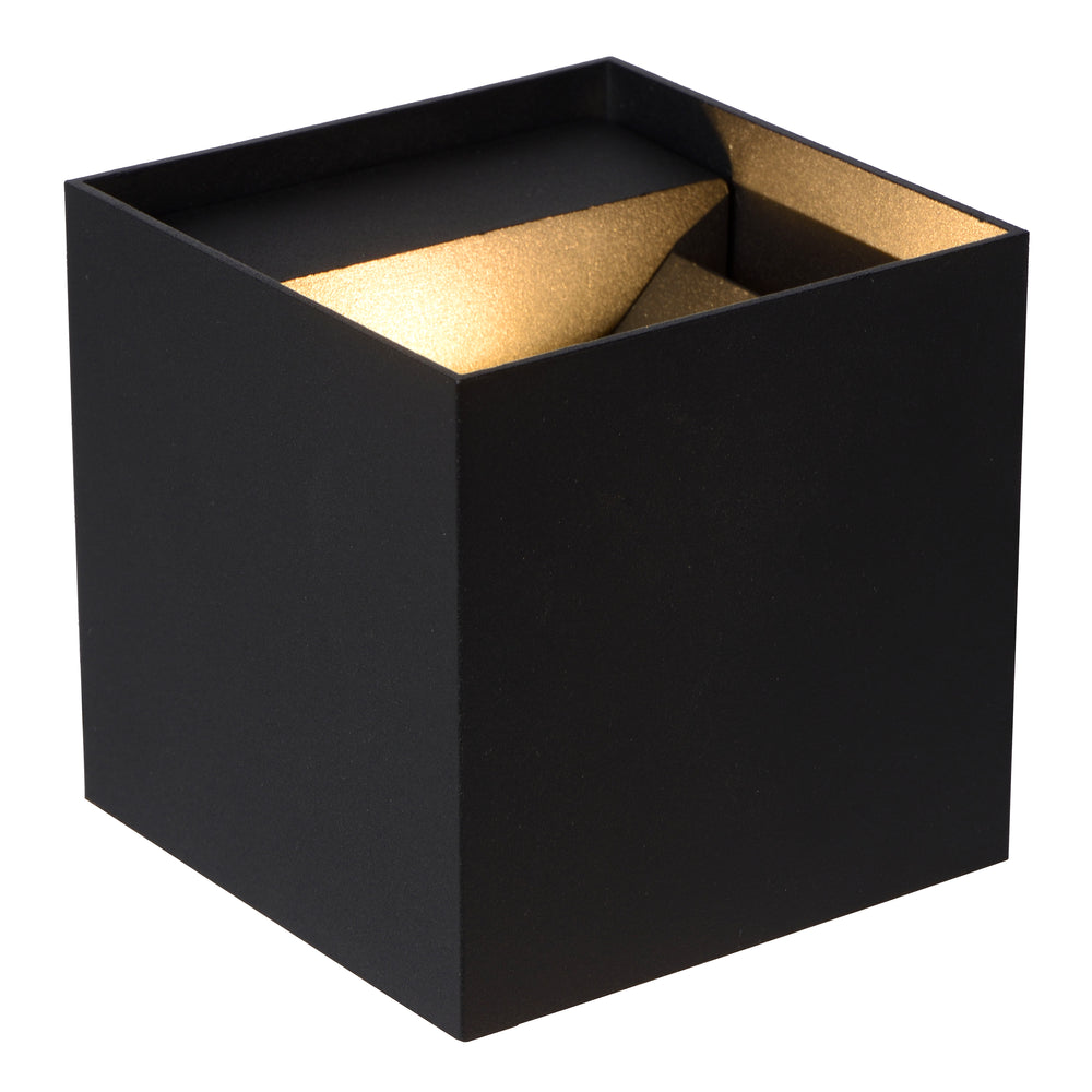 Lucide AXI LED væglampe, 2x7W 2700K, IP54, justerbar lysvinkel, Sort aluminium, moderne badeværelsesbelysning