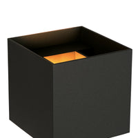 Lucide AXI LED wall light, 2x7W 2700K, IP54, adjustable beam angle, Black aluminum, modern bathroom lighting