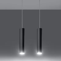 Aigostar LED pendellampe Sort LOOPEZ 2xGU10 fatning, aluminiumshus, 220-240V, IP20, CE RoHS