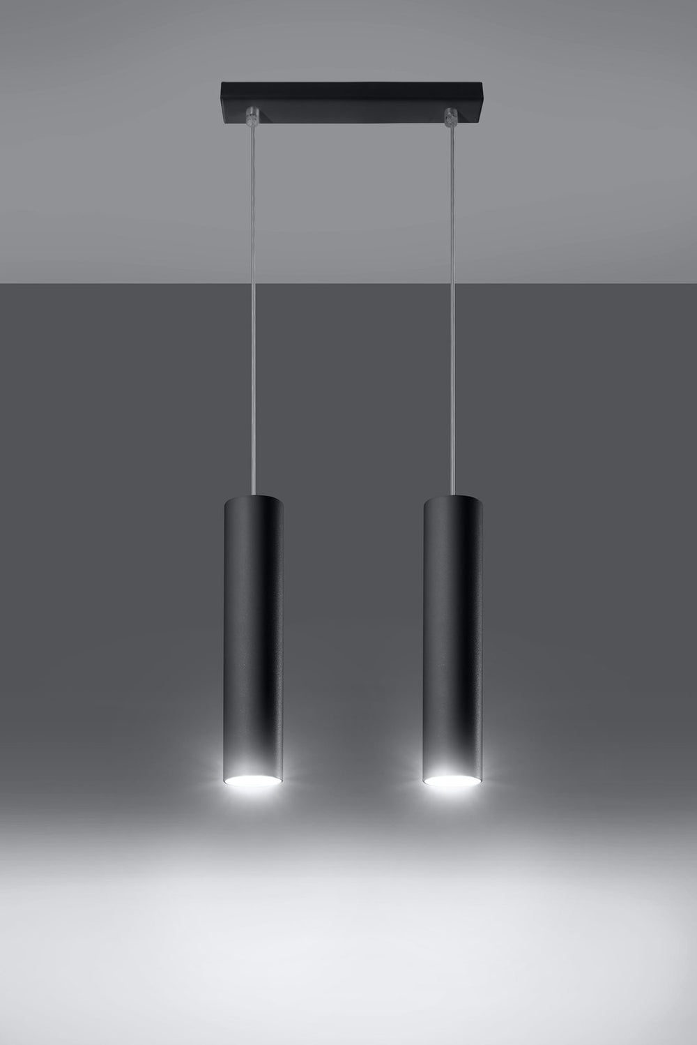 Aigostar LED pendellampe Sort LOOPEZ 2xGU10 fatning, aluminiumshus, 220-240V, IP20, CE RoHS