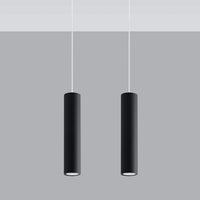 Aigostar LED pendellampe Sort LOOPEZ 2xGU10 fatning, aluminiumshus, 220-240V, IP20, CE RoHS