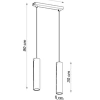 Aigostar LED pendellampe Sort LOOPEZ 2xGU10 fatning, aluminiumshus, 220-240V, IP20, CE RoHS