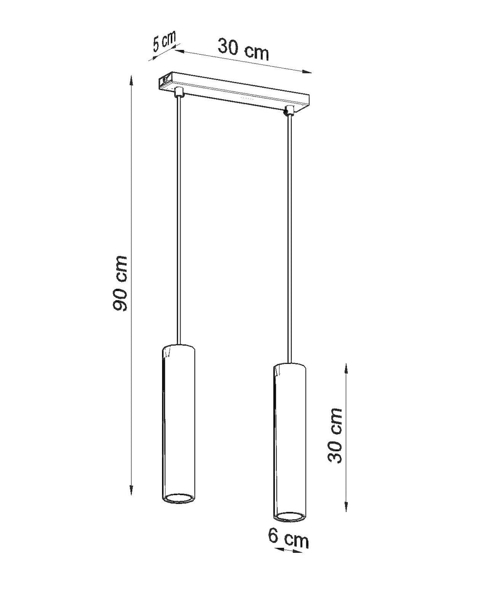 Aigostar LED pendellampe Sort LOOPEZ 2xGU10 fatning, aluminiumshus, 220-240V, IP20, CE RoHS
