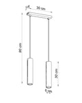 Aigostar LED pendellampe Sort LOOPEZ 2xGU10 fatning, aluminiumshus, 220-240V, IP20, CE RoHS