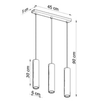 Aigostar LED pendellampe Sort LOOPEZ, 3 x GU10 fatning, IP20, aluminiumshus, CE RoHS certificeret