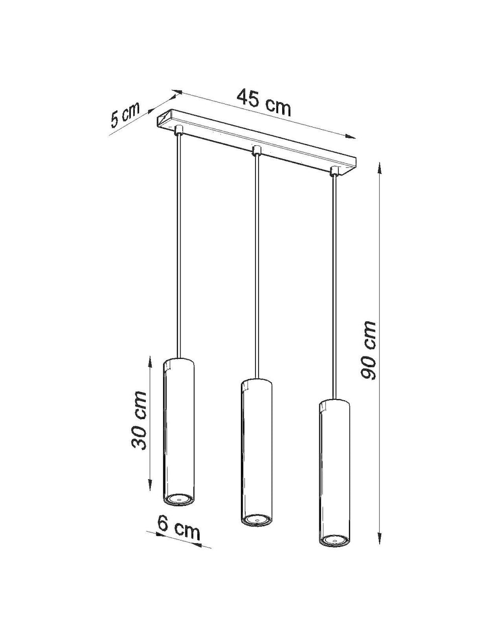 Aigostar LED pendellampe Sort LOOPEZ, 3 x GU10 fatning, IP20, aluminiumshus, CE RoHS certificeret