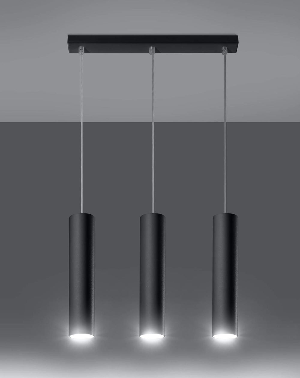Aigostar LED pendellampe Sort LOOPEZ, 3 x GU10 fatning, IP20, aluminiumshus, CE RoHS certificeret