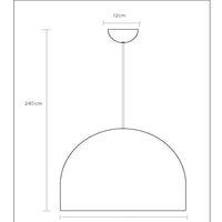 Lucide AKRON pendellampe Ø50cm, E27 fatning, Mat guld messing finish, IP20, aluminium, CE RoHS