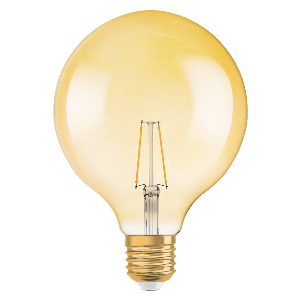 Ledvance Vintage 1906 LED Globe E27 2.5W 2400K Gold Glass 220 lumens IP20 non dimmable