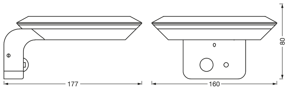 Ledvance Endura Style solar GLOW Wall Sensor LED 3.6W 3000K IP44 Dark Gray Outdoor Light