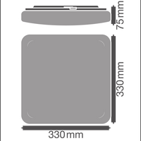 Ledvance SURFACE SQUARE 330 LED loft væglampe 24W 3000K 2000 lumen IP44 Hvid