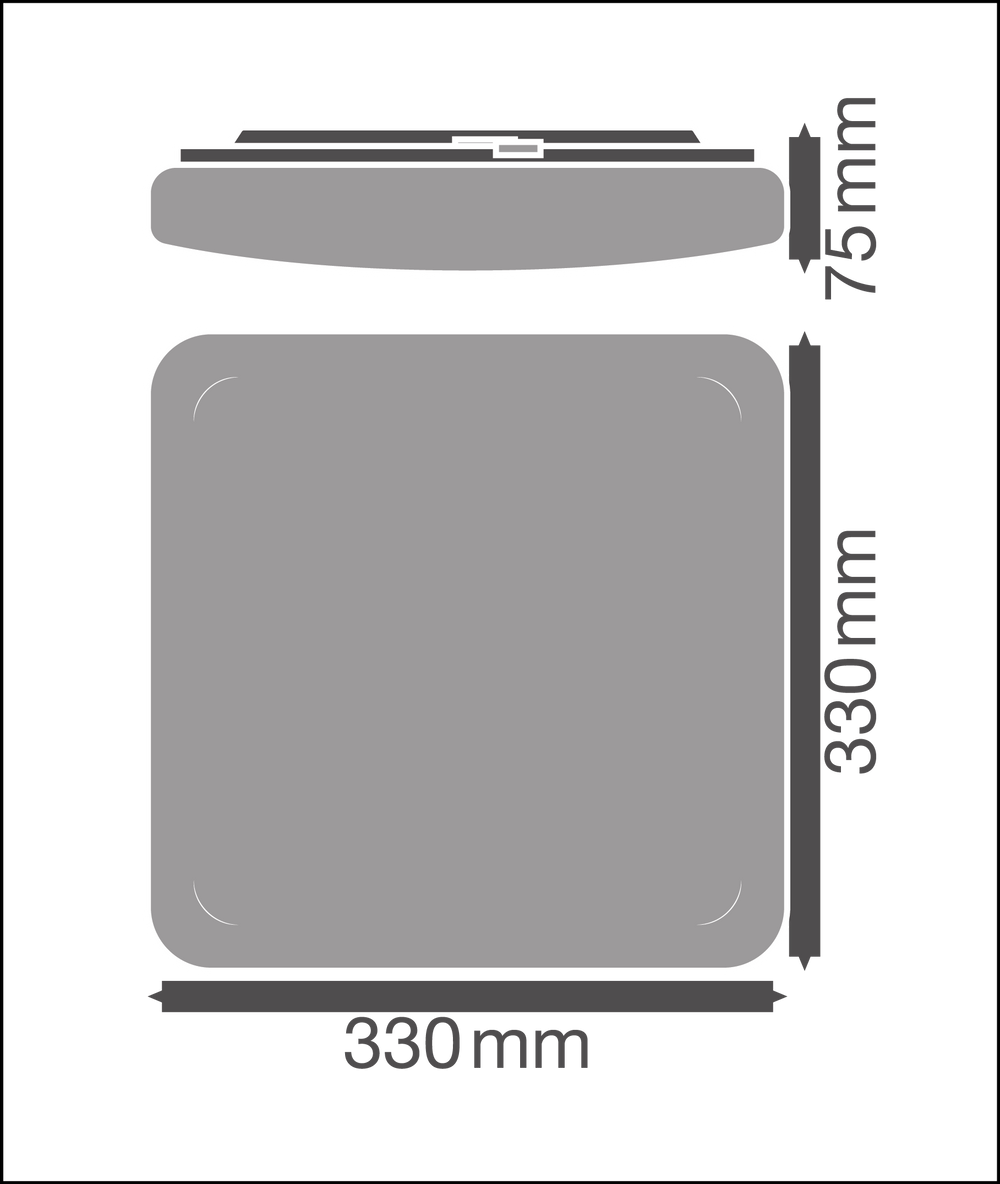 Ledvance SURFACE SQUARE 330 LED loft væglampe 24W 3000K 2000 lumen IP44 Hvid