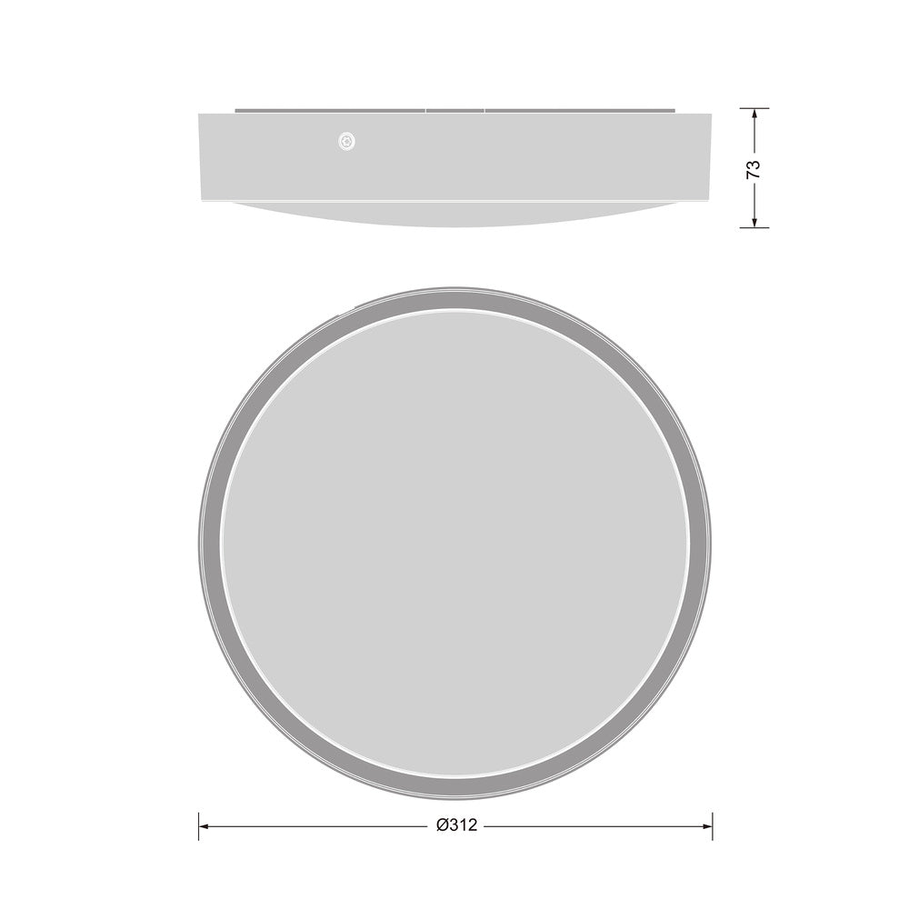 Ledvance LED Bulkhead Rund 300mm 17W IP65 IK10 3000K 4000K Hvid Overflademonteret Væg Loftlampe