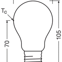 Ledvance LED Classic A60 Mat E27 Dæmpbar 3.8W 2700K 806 lumen Varm Hvid Energiklasse A