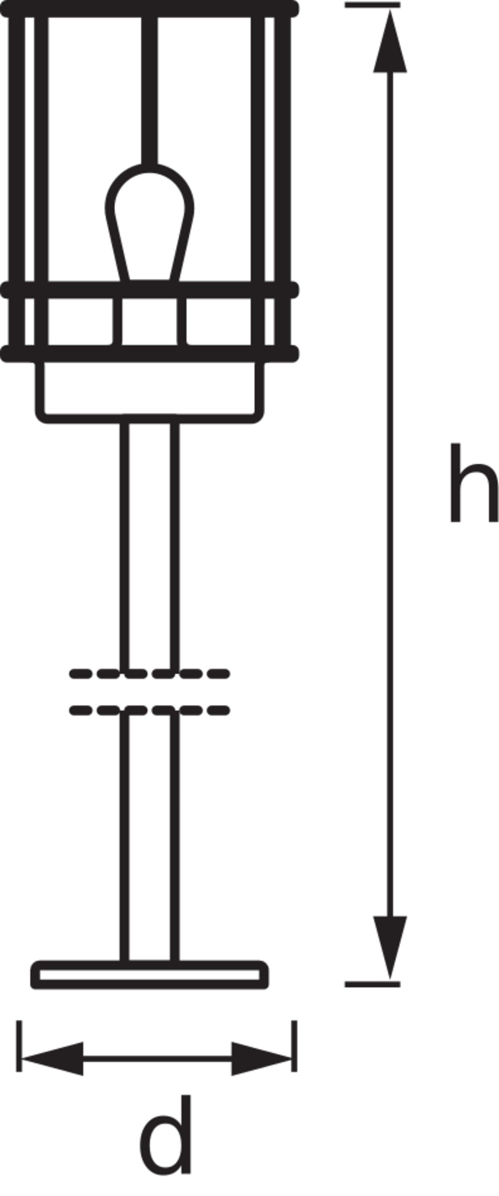 Ledvance ENDURA Classic Stolpe 80cm E27 Udendørs Rustfrit Stål LED Stibelys IP44