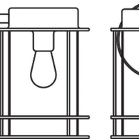 Ledvance ENDURA Classic Post Down E27 udendørs væglampe Rustfrit stål Glas IP44 220-240V 60W maks