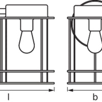 Ledvance ENDURA Classic Post Down E27 udendørs væglampe Rustfrit stål Glas IP44 220-240V 60W maks