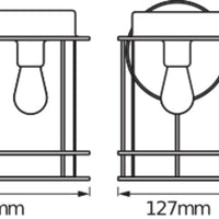 Ledvance ENDURA Classic Post Down E27 udendørs væglampe Rustfrit stål Glas IP44 220-240V 60W maks