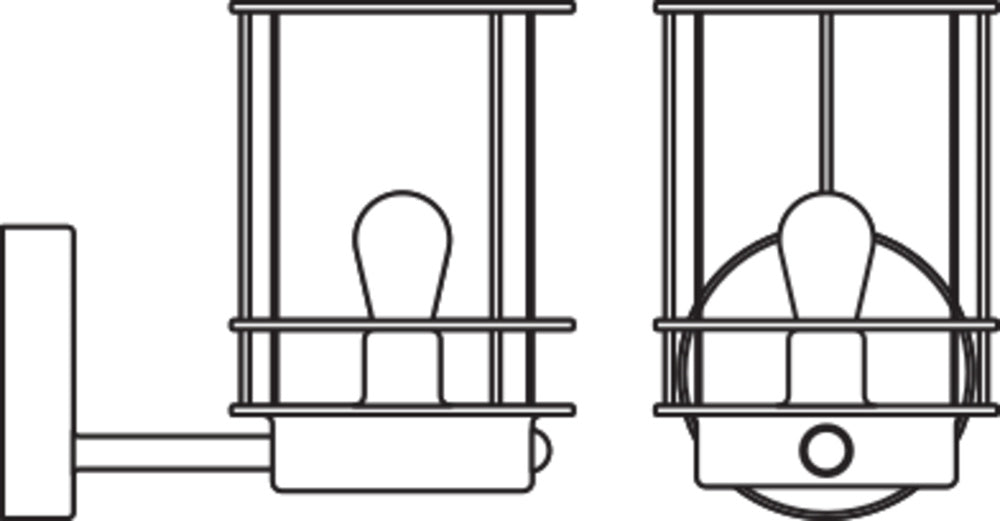 Ledvance ENDURA Classic Post Sensor Up E27 udendørs væglampe i rustfrit stål IP44 med bevægelses- og lyssensor