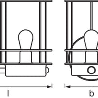 Ledvance ENDURA Classic Post Sensor Up E27 udendørs væglampe i rustfrit stål IP44 med bevægelses- og lyssensor