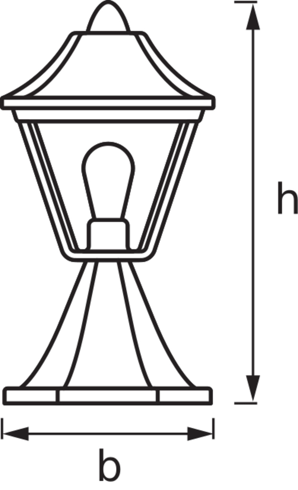 Ledvance ENDURA Classic Tradition 33cm Udendørs Lanterne E27 Sort/Guld IP44 Trykstøbt Aluminium