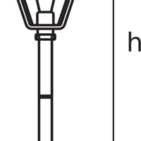 Ledvance ENDURA Classic Tradition udendørs gulvlanterne E27 Sort/Guld IP44 aluminium 1000mm