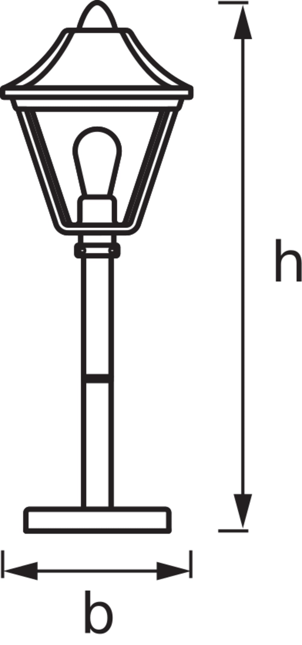 Ledvance ENDURA Classic Tradition udendørs gulvlanterne E27 Sort/Guld IP44 aluminium 1000mm