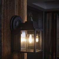 Ledvance ENDURA Classic Lantern Square E27 udendørs væglampe Sort IP43 påbygning 220-240V
