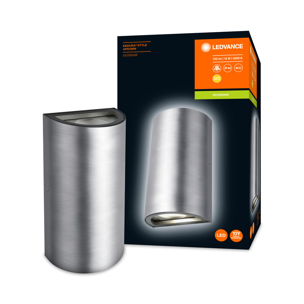 Ledvance ENDURA STYLE UpDown LED Væglampe 12W 3000K 700 lumen IP44 Aluminium Udendørs Overflademonteret
